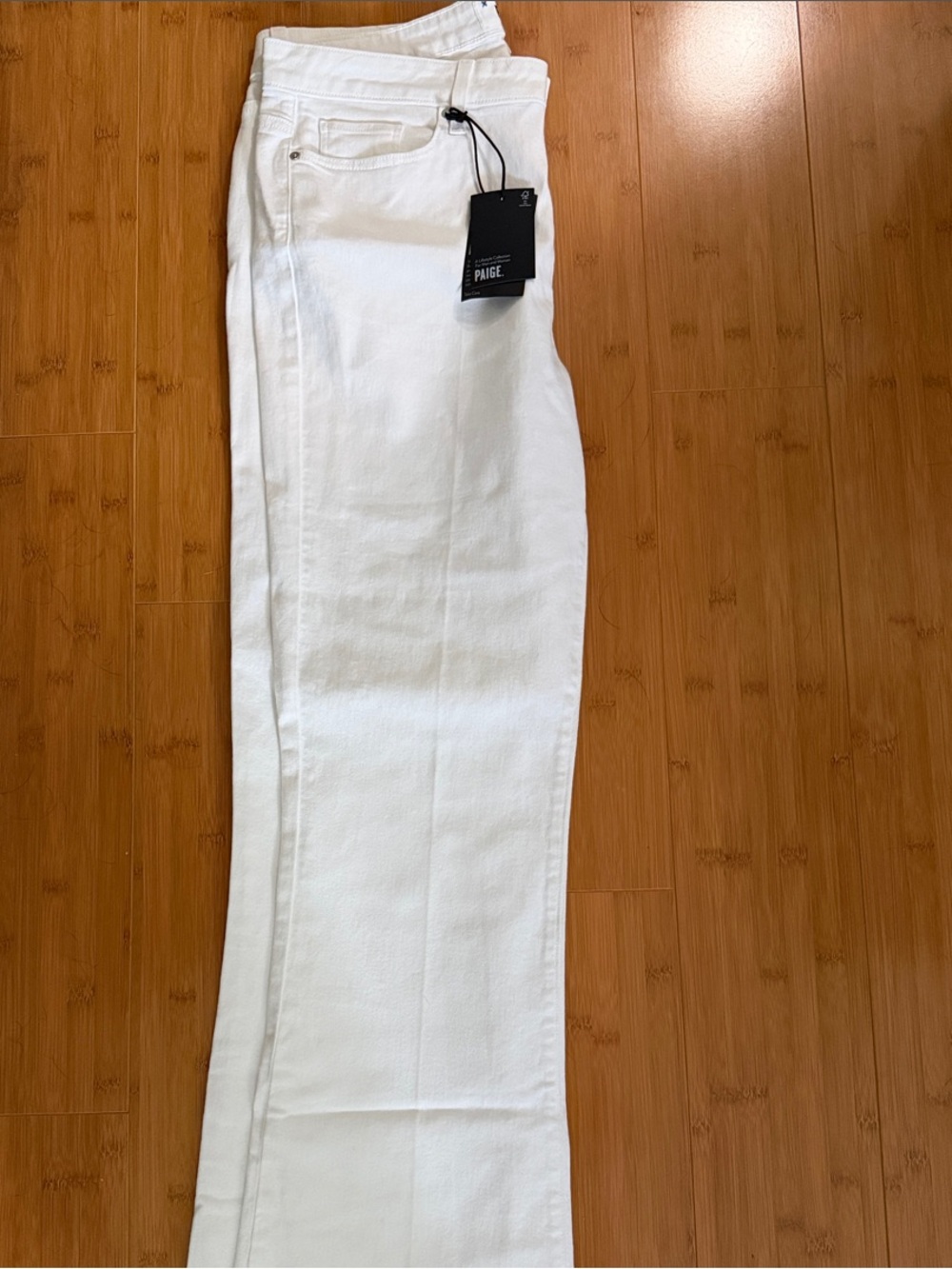 PAIGE White Laurel Canyon Boot Cut Jeans